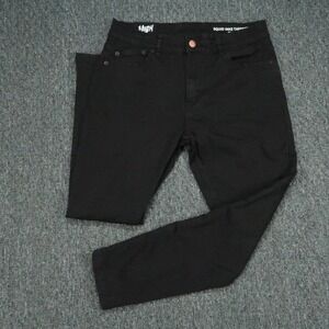 Mugsy Jeans Mens 33x28 Black Squid Inks 5 Pocket Stretch Preppy